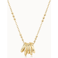 collana in acciaio gold con centrale brosway