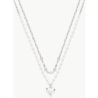 collana in acciaio multifilo con cuore brosway