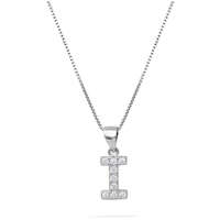 collana in argento 925 con centrale a lettera i