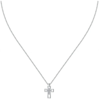collana in argento con croce e zirconi morellato 