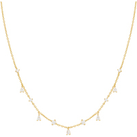 collana in argento925 gold con cristalli bianchi