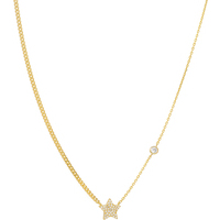 collana in argento925 gold con stella e cristalli