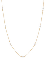 collana in oro 9 kt con zirconi bianchi marquise