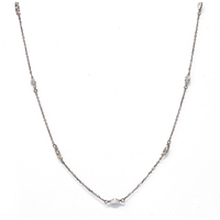 collana in oro 9 kt con zirconi taglio marquise