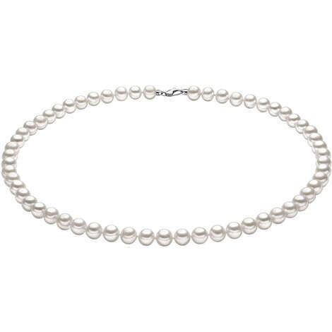 Collana In Oro Bianco E Perle Da Donna Di Comete