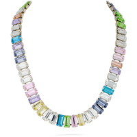 collana in ottone con pietre a baguette evita