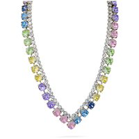 collana in ottone con pietre multicolor evita