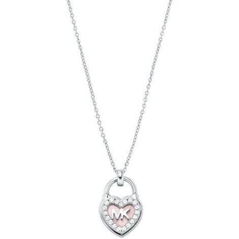 MicLee Collana Donna Argento 925: Ciondolo Cuore, Croce E Ancora Con Zirconi - Gioiello Moderno E Originale Per Lei