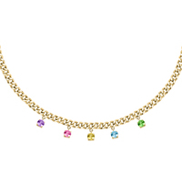 collana morellato in acciaio gold con cristalli