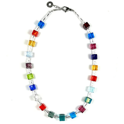 Woman Necklace With Murrina Pendant In Original Murano Glass And 925 S – Linea Italia gioielli