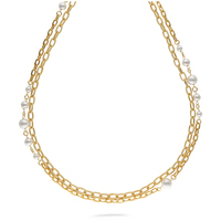 collana multifilo evita a catena con perle