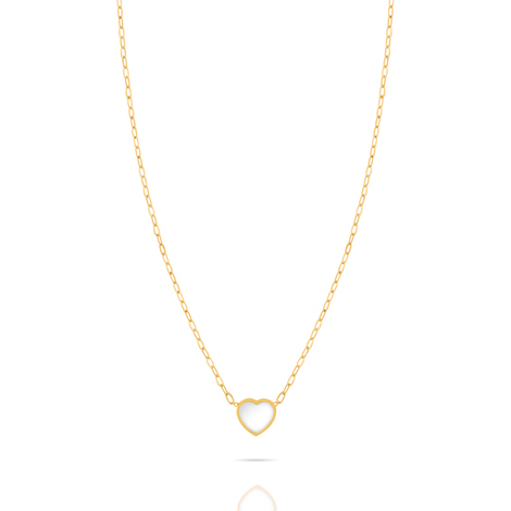 Collana Ops in acciaio gold con cuore