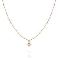 collana ops in acciaio goldrose con cristallo