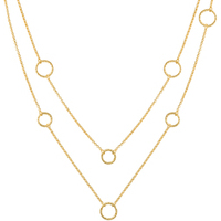 collana ops in ottone placcata in oro24k