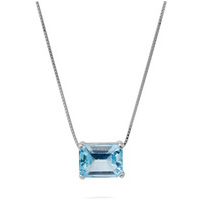 collana oro 9kt centrale zircone topazio sarnioro