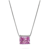 collana oro 9kt con centrale zircone rosa sarnioro