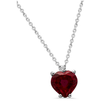 collana oro 9kt con cuore lab grown diamond eureka