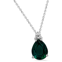 collana oro 9kt lab grown diamond emerald eureka