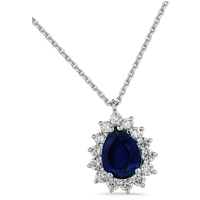collana oro 9kt lab grown diamond sapphire eureka