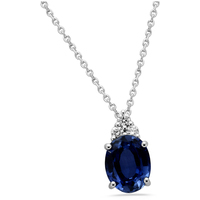 collana oro 9kt lab grown diamond sapphire eureka