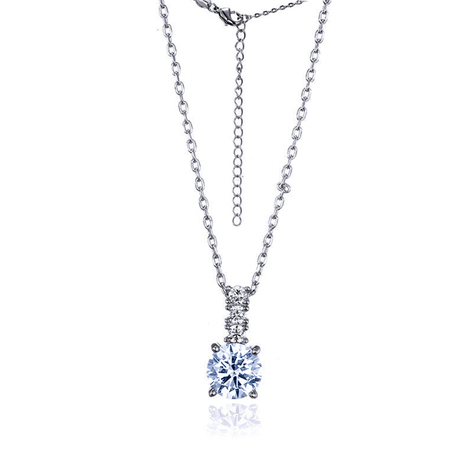 Collana punto luce in ottone e zircone bianco