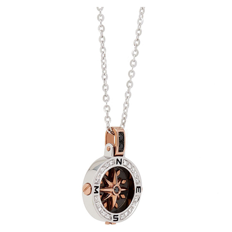 Collana rosa dei venti Zancan in oro e diamanti