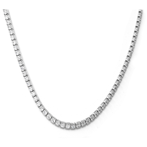 Collana tennis donna in argento 925 con zirconi