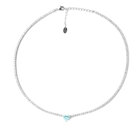 collana tennis feeling in argento925 con cuore