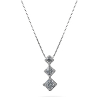 collana trilogy in oro 9kt con zirconi bianchi 