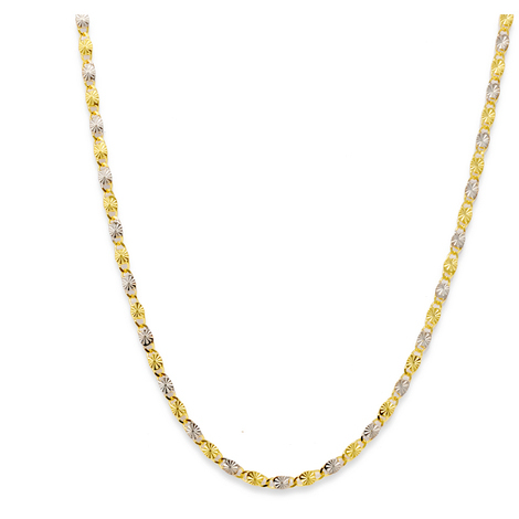 Collana uomo a catena traversino in oro 9 Kt 