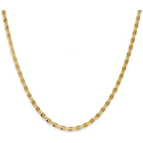 Collana uomo a catena traversino in oro 9 Kt
