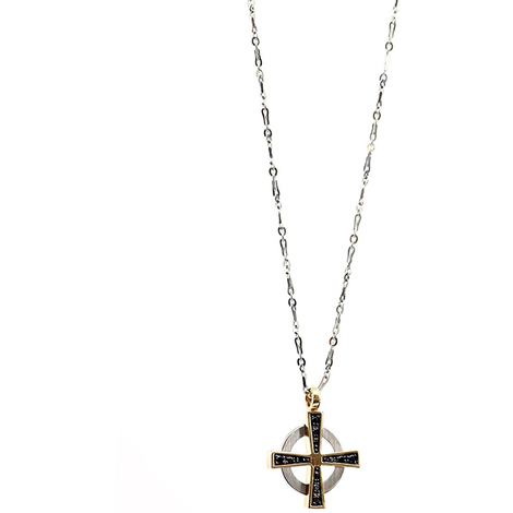Collana Zancan in oro bianco e diamanti neri
