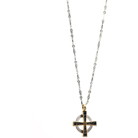 collana zancan in oro bianco e diamanti neri