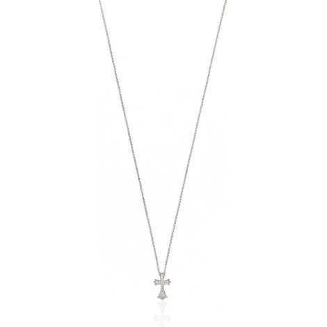 Collana Rodio con Croce Zirconi