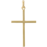 croce liscia in oro giallo 9kt