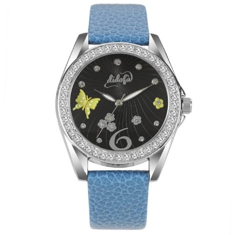 Orologio analogico con fantasia farfalla e fiori