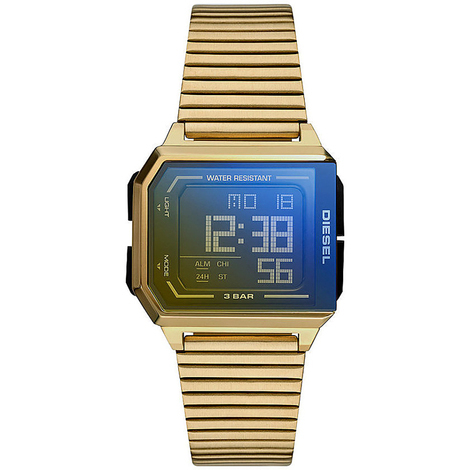 Orologio Diesel digitale in acciaio gold