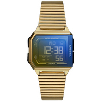 orologio diesel digitale in acciaio gold