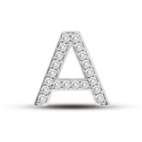 charms lettera a sarnioro in argento 925 e pietre