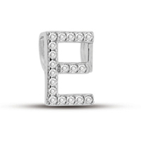 charms lettera e sarnioro in argento 925 e pietre