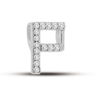charms lettera f sarnioro in argento 925 e pietre