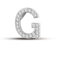 charms lettera g sarnioro in argento 925 e pietre