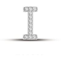 charms lettera i sarnioro in argento 925 e pietre