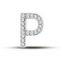 charms lettera p sarnioro in argento 925 e pietre