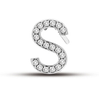 charms lettera s sarnioro in argento 925 e pietre
