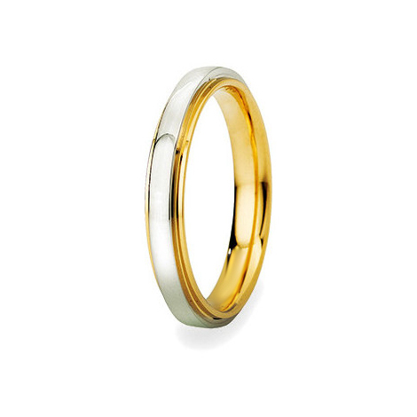 Fede bicolore in oro giallo e bianco 18kt SQSGB BIC MIS19 28