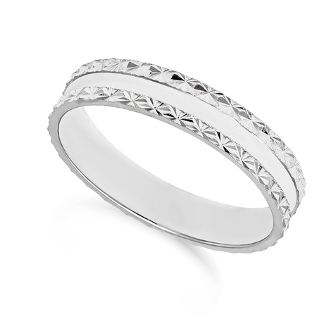 Fedina in oro bianco 18 kt