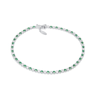 bracciale tennis in oro bianco18kt e zirconi