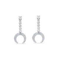 orecchini in oro18kt a forma di mezzaluna