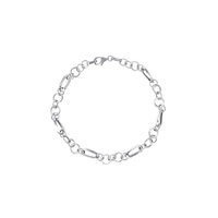 bracciale donna tipo grumetta, in oro bianco